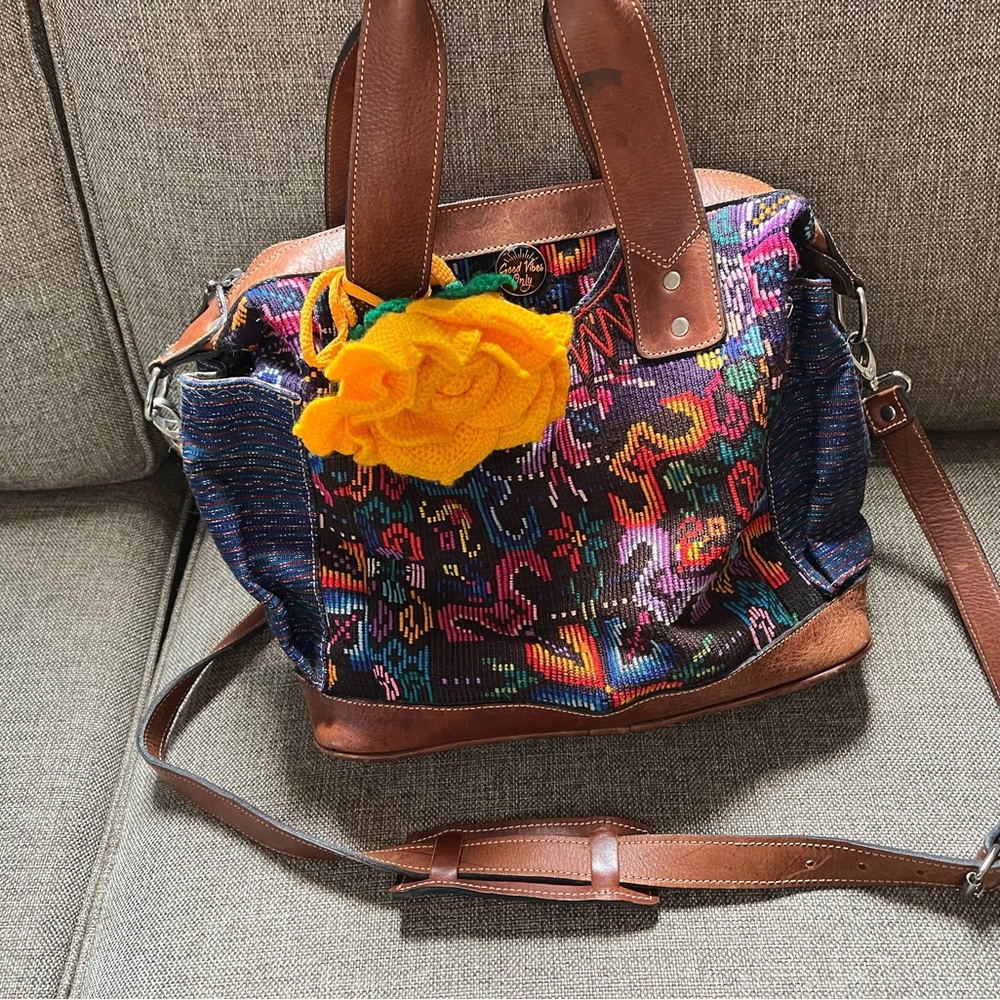 Huipil artesian handmade bag (unsure of maker)